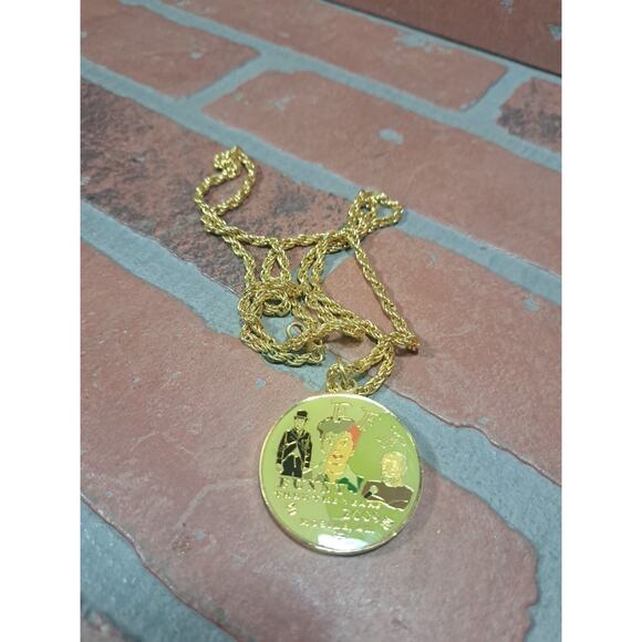 Fifty Funny Fellows 2009 Mardi Gras Doubloon Necklace Mobile Alabama - Picture 1 of 2